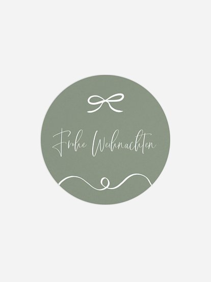 Geschenkaufkleber Weihnachten Golden Garland