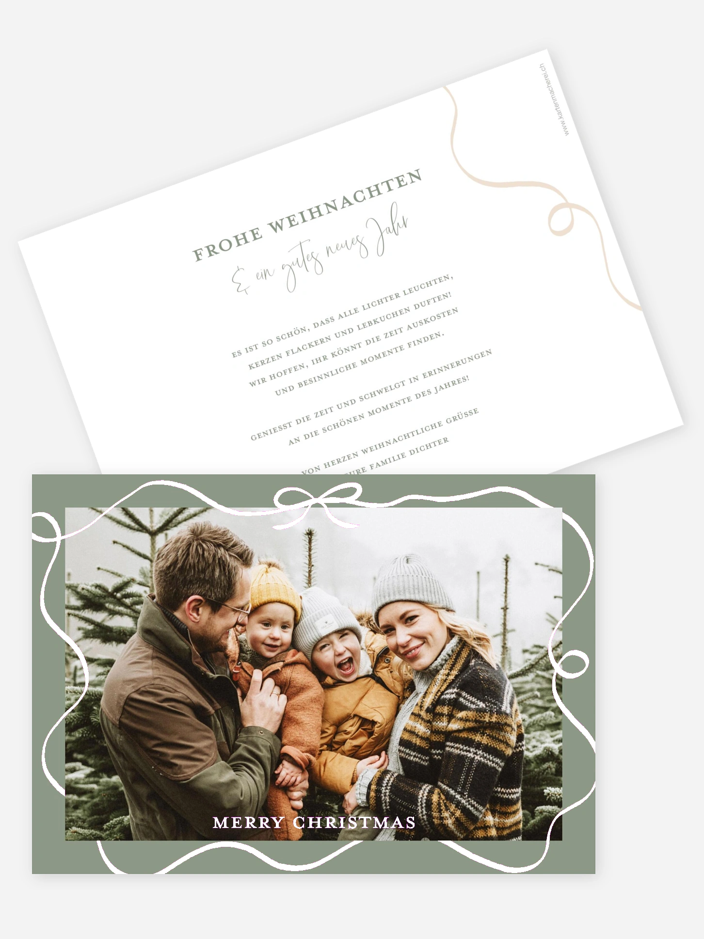 Weihnachtskarte Golden Garland