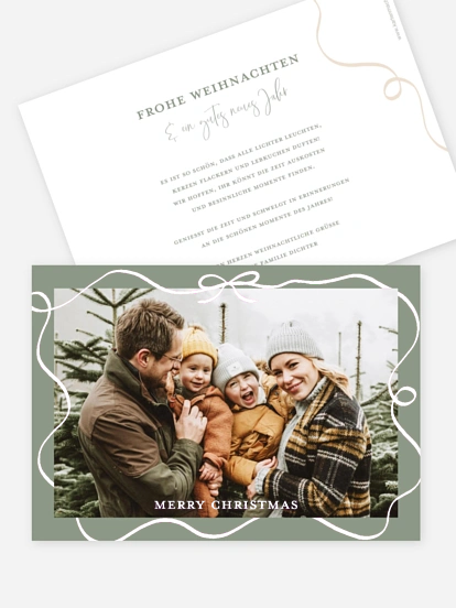 Weihnachtskarte Golden Garland