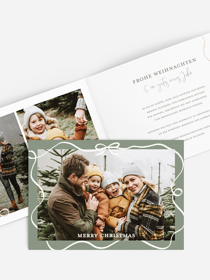 Weihnachtskarte Golden Garland