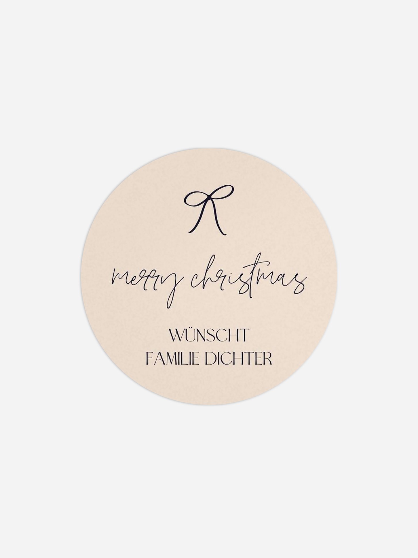 Geschenkaufkleber Weihnachten Schleifenband