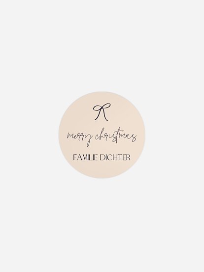 Geschenkaufkleber Weihnachten Schleifenband
