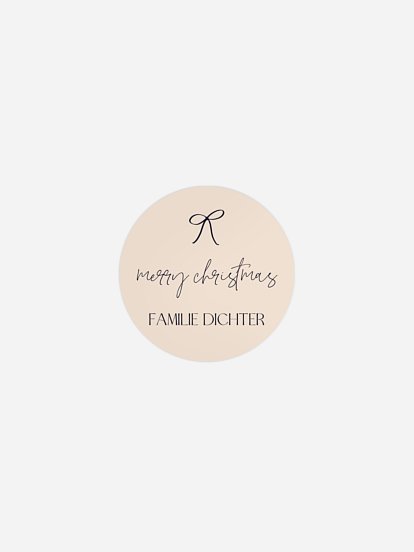 Geschenkaufkleber Weihnachten Schleifenband