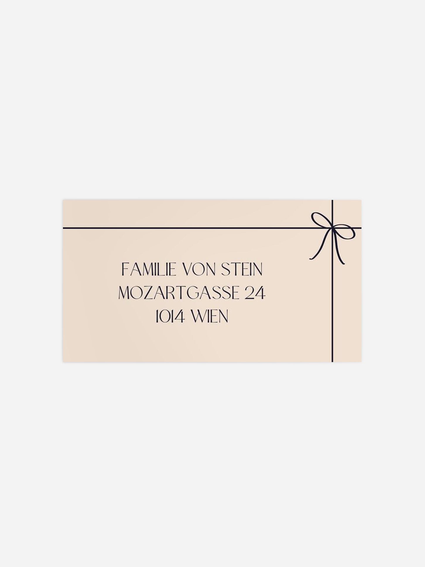 Empfängeraufkleber Weihnachten Schleifenband
