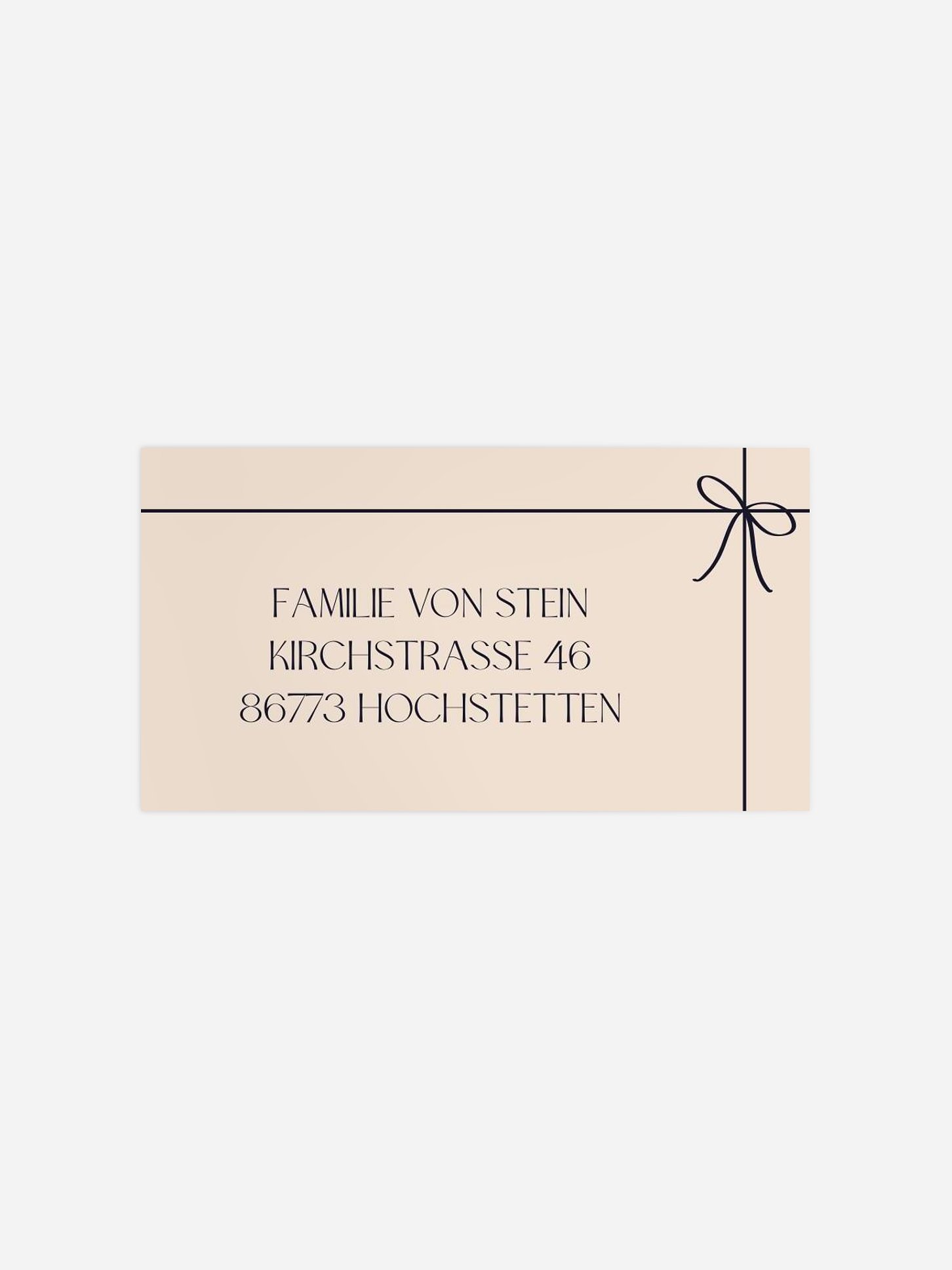 Empfängeraufkleber Weihnachten Schleifenband