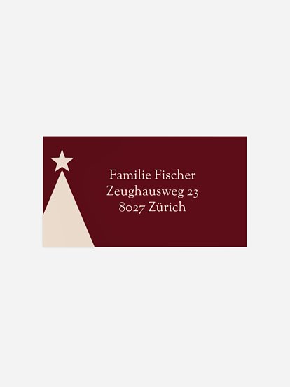 Empfängeraufkleber Weihnachten Shine Bright