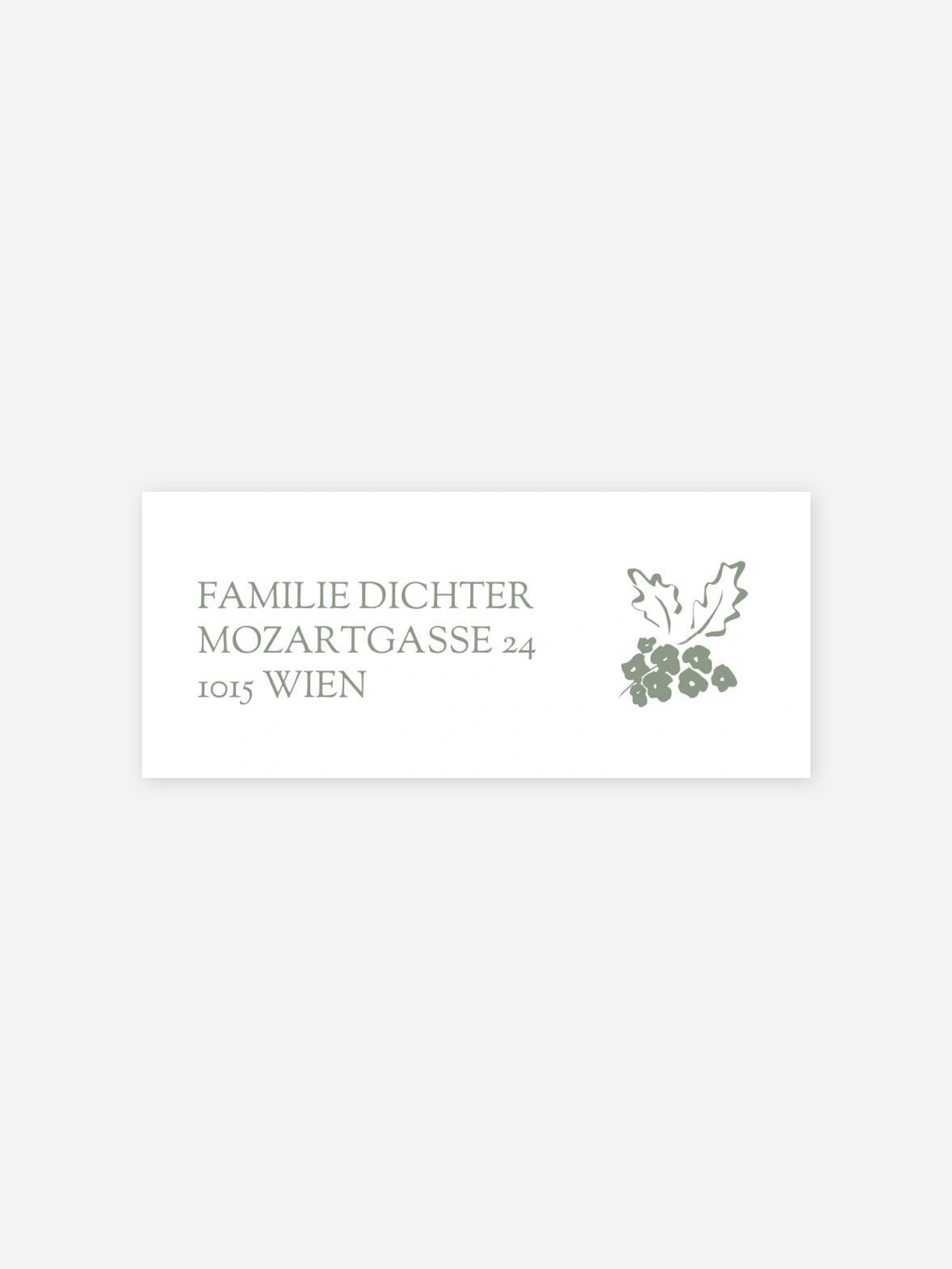 Absenderaufkleber Weihnachten Botanical Bliss