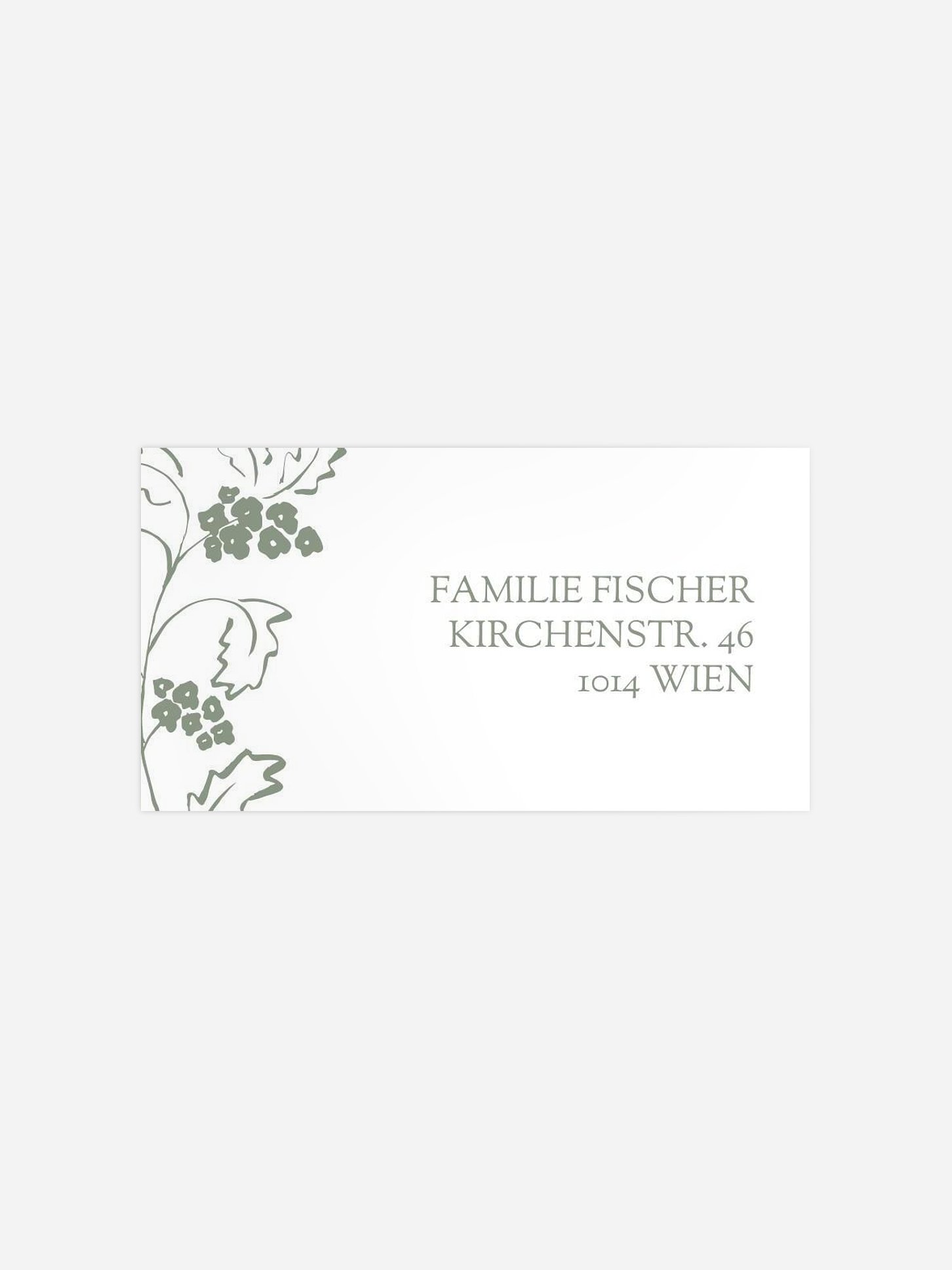 Empfängeraufkleber Weihnachten Botanical Bliss