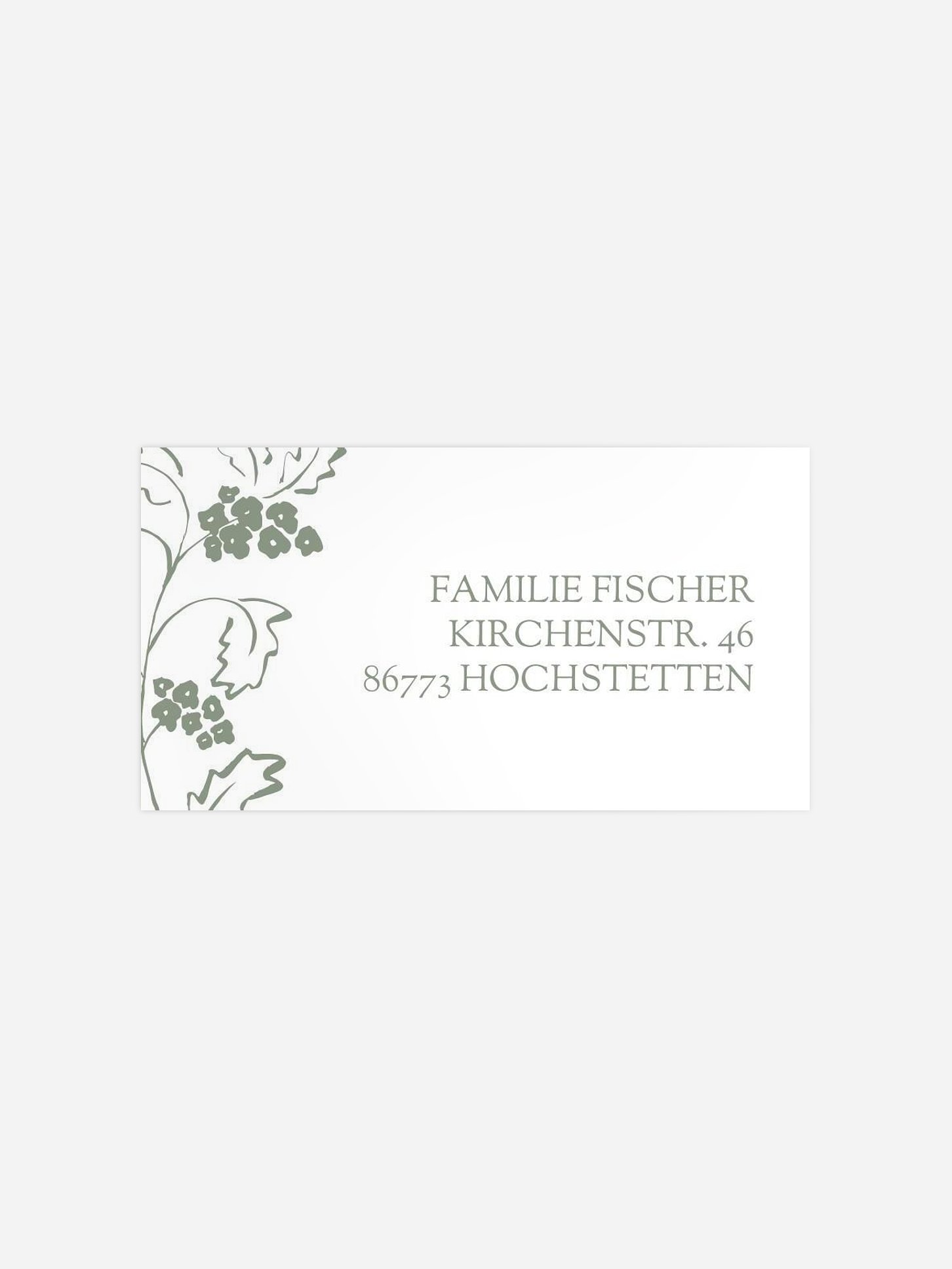 Empfängeraufkleber Weihnachten Botanical Bliss