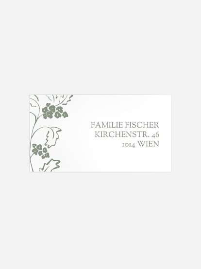 Empfängeraufkleber Weihnachten Botanical Bliss