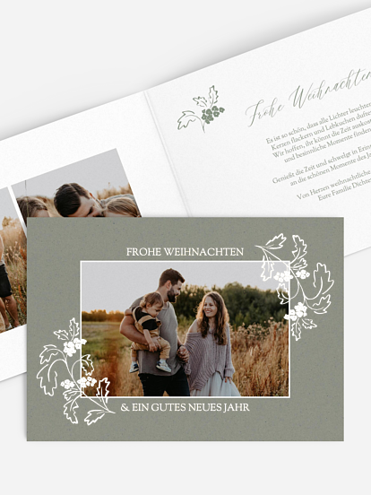 Weihnachtskarte Botanical Bliss