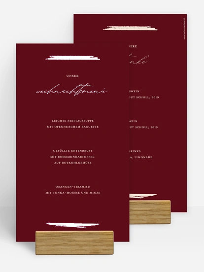 Menükarten Weihnachten Goldglanz