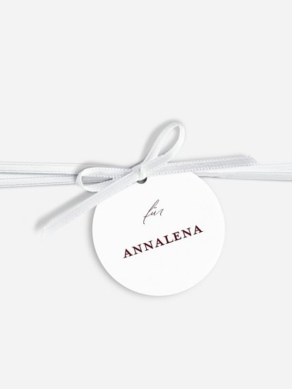 Anhänger mit Band personalisiert Goldglanz