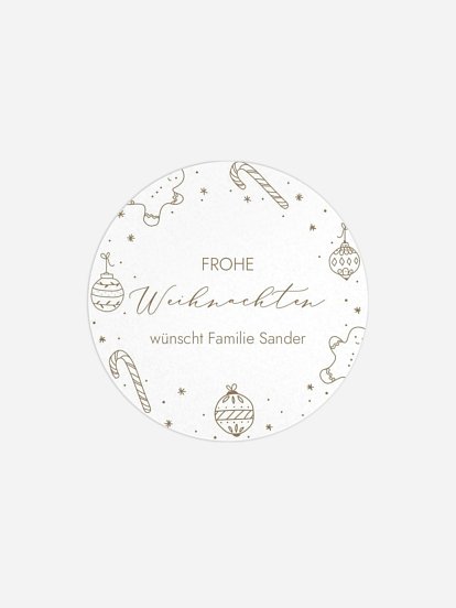 Geschenkaufkleber Weihnachten Gingerbread Candy