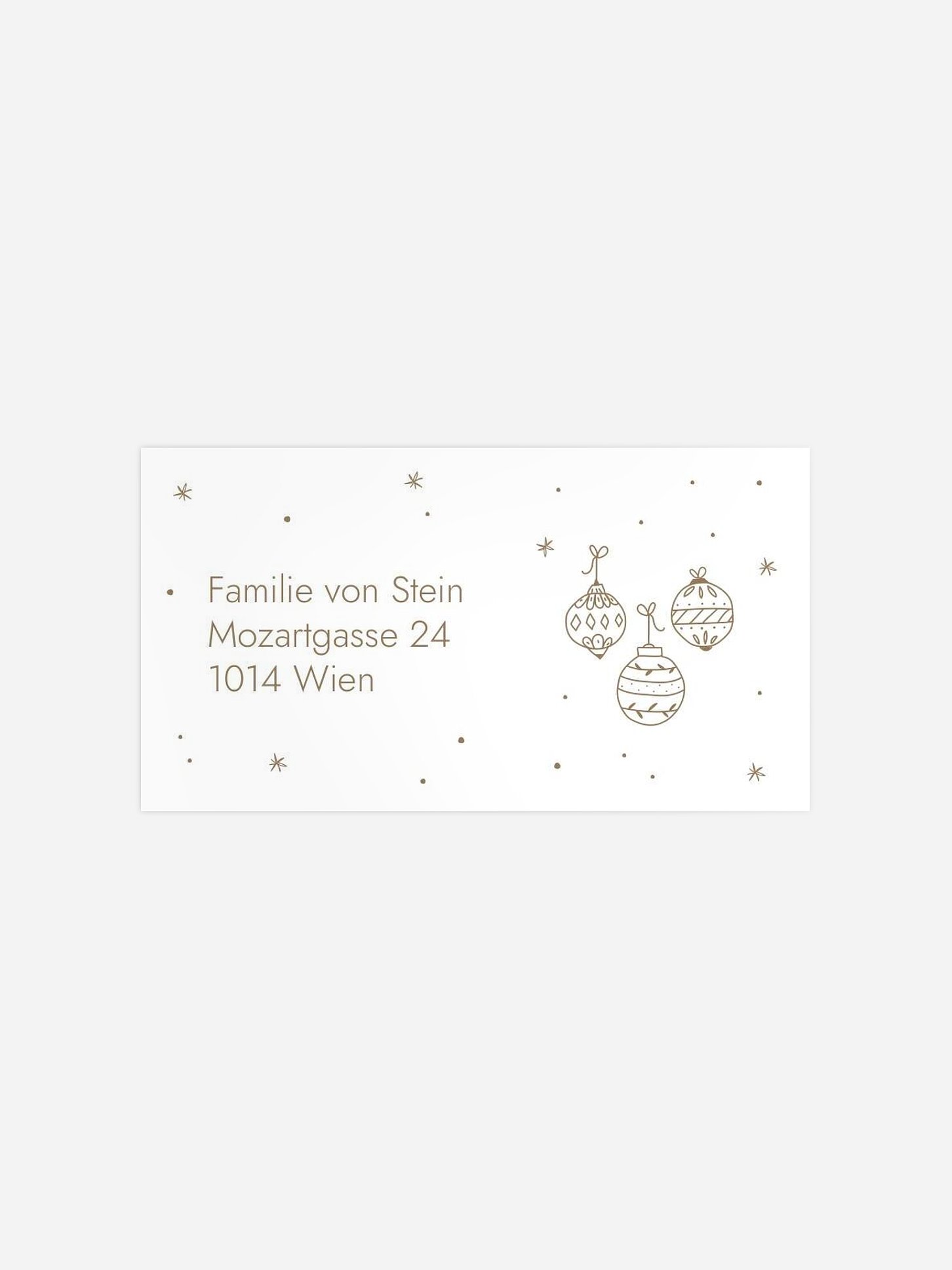 Empfängeraufkleber Weihnachten Gingerbread Candy