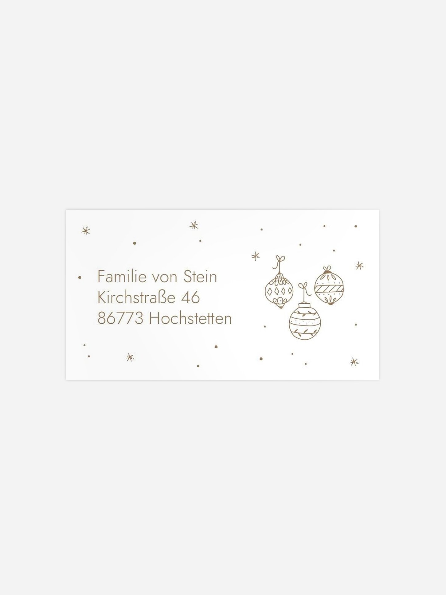 Empfängeraufkleber Weihnachten Gingerbread Candy