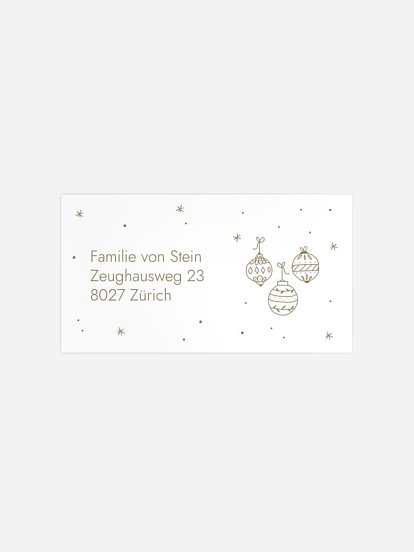 Empfängeraufkleber Weihnachten Gingerbread Candy
