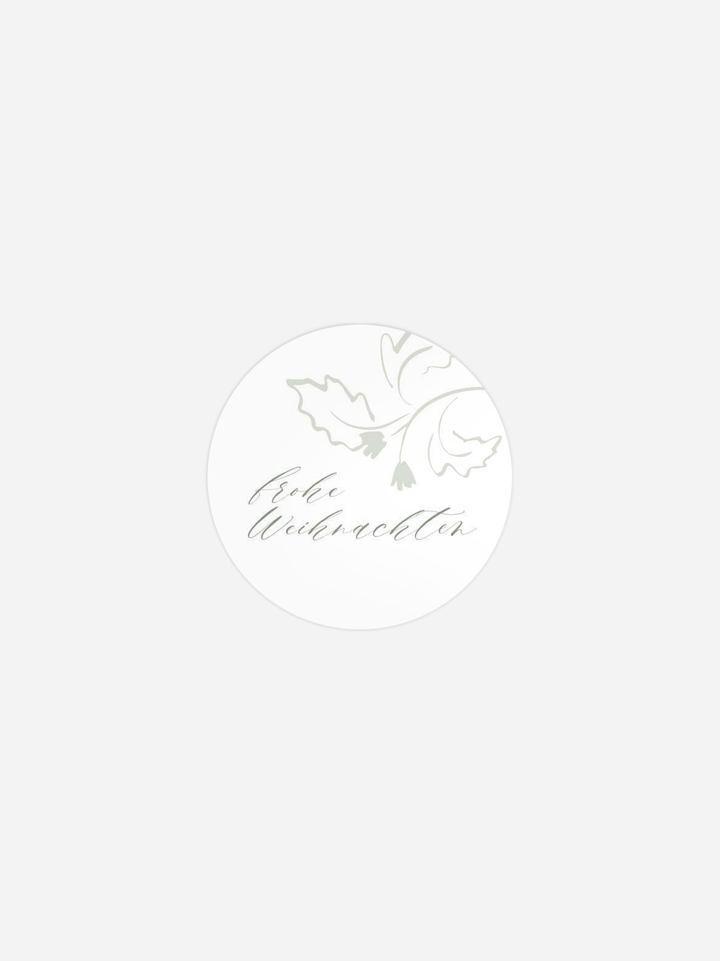 Geschenkaufkleber Weihnachten Leafy Elegance