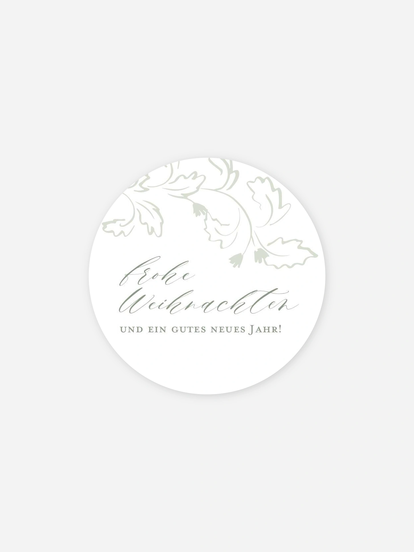 Geschenkaufkleber Weihnachten Leafy Elegance