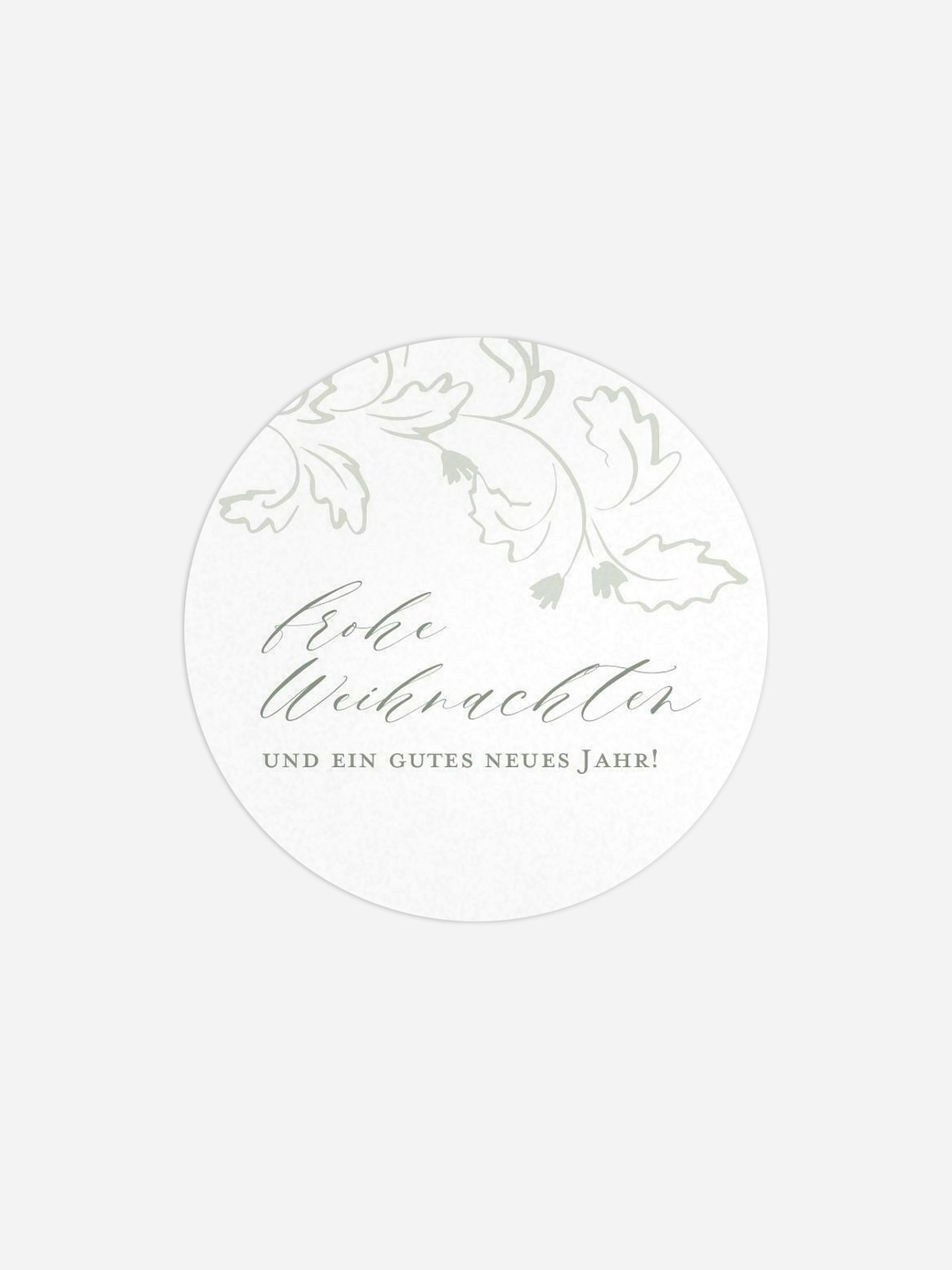 Geschenkaufkleber Weihnachten Leafy Elegance