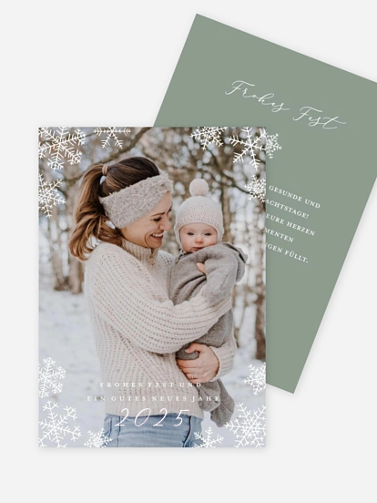 Weihnachtskarte Flockenspiel