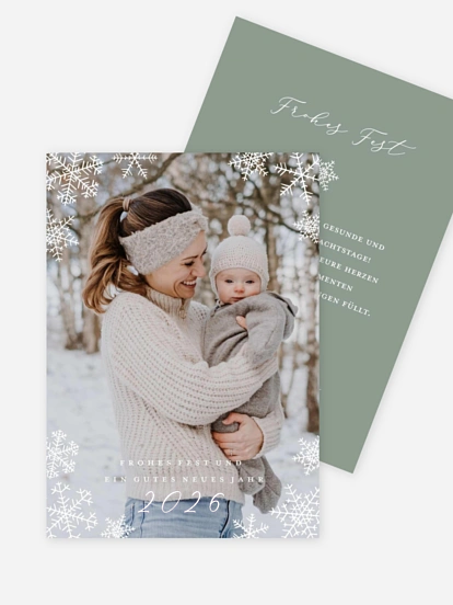 Weihnachtskarte Flockenspiel