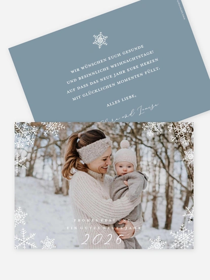 Weihnachtskarte Flockenspiel