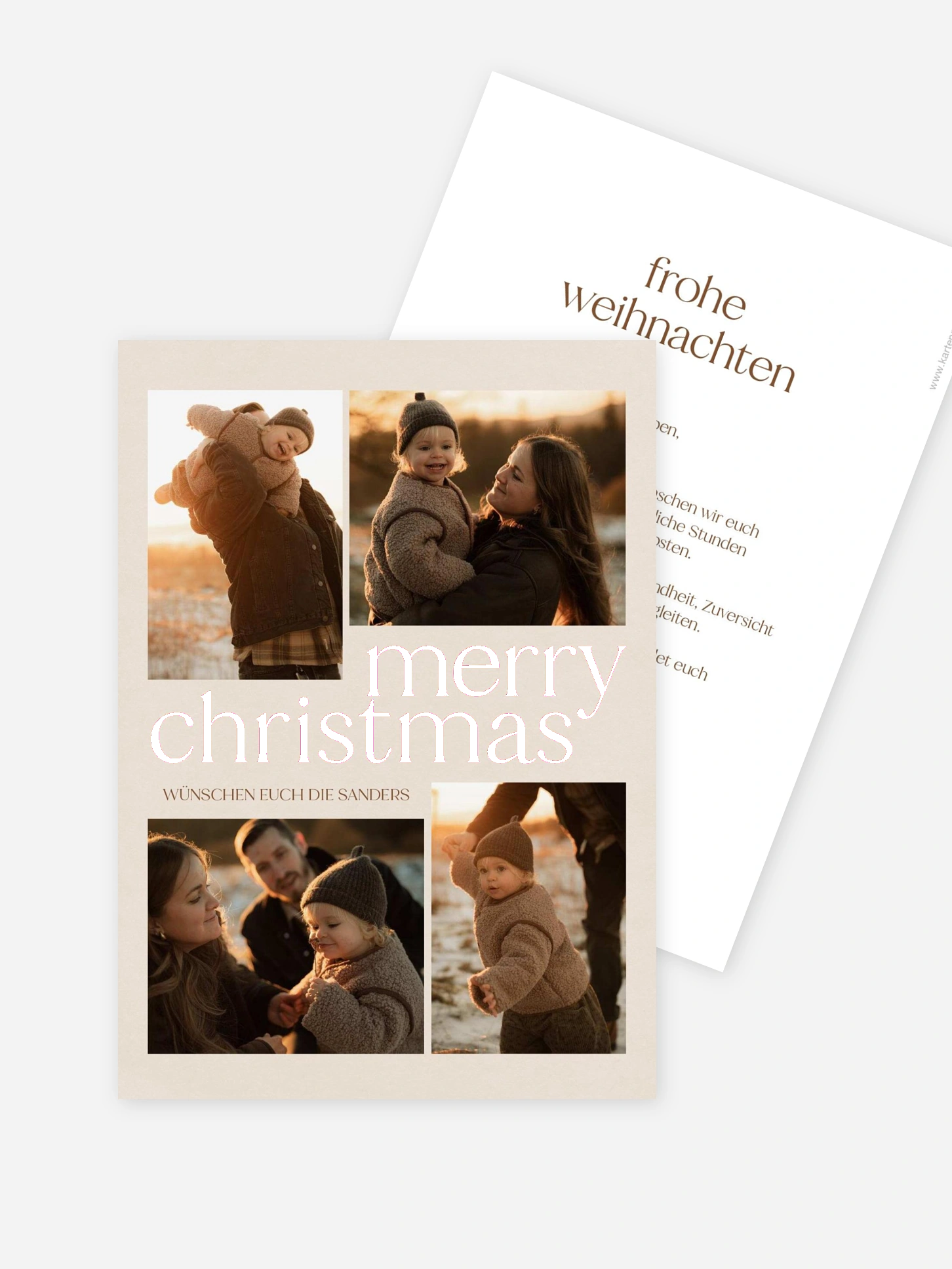 Weihnachtskarte Moments of joy