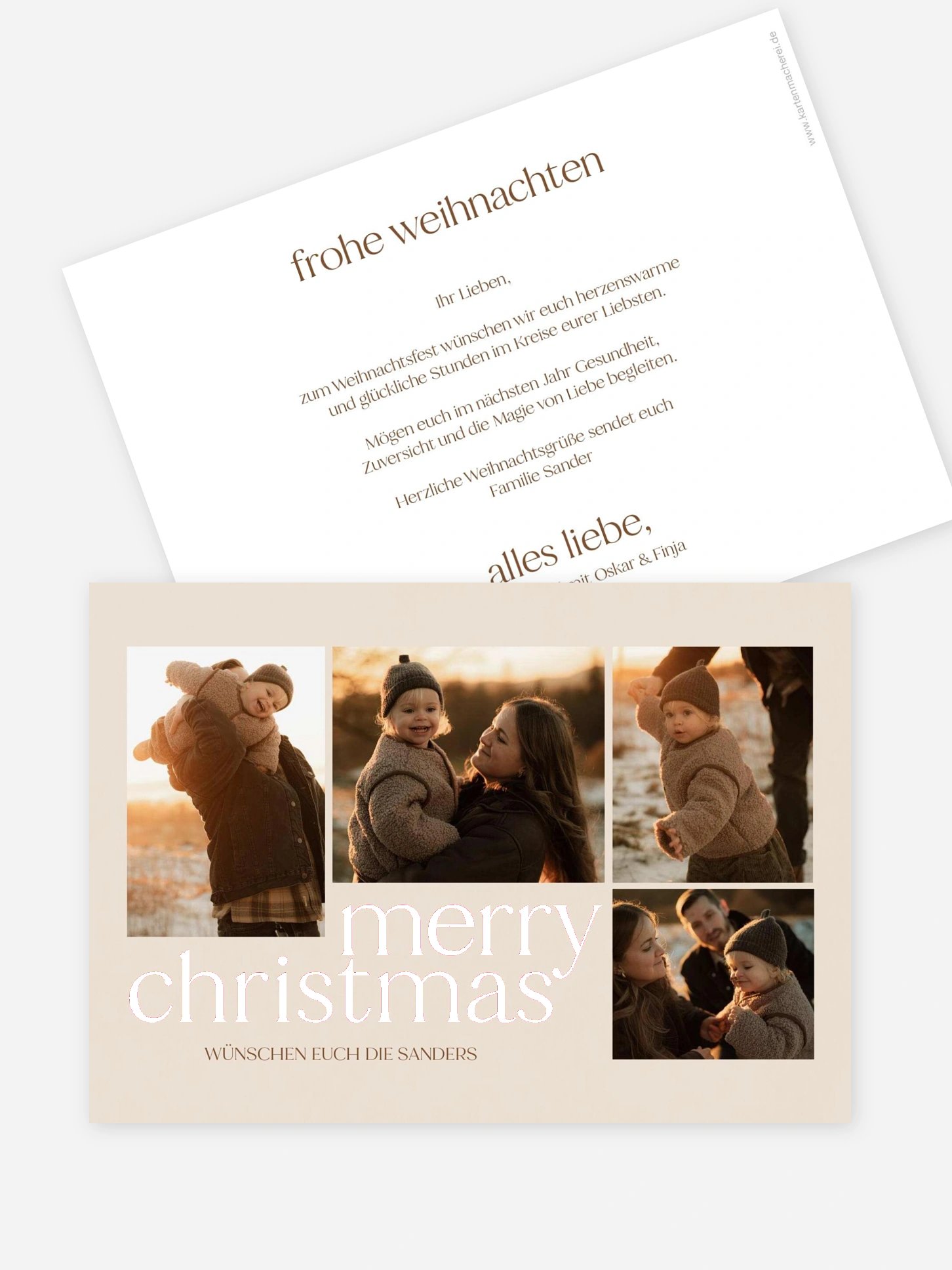 Weihnachtskarte Moments of joy