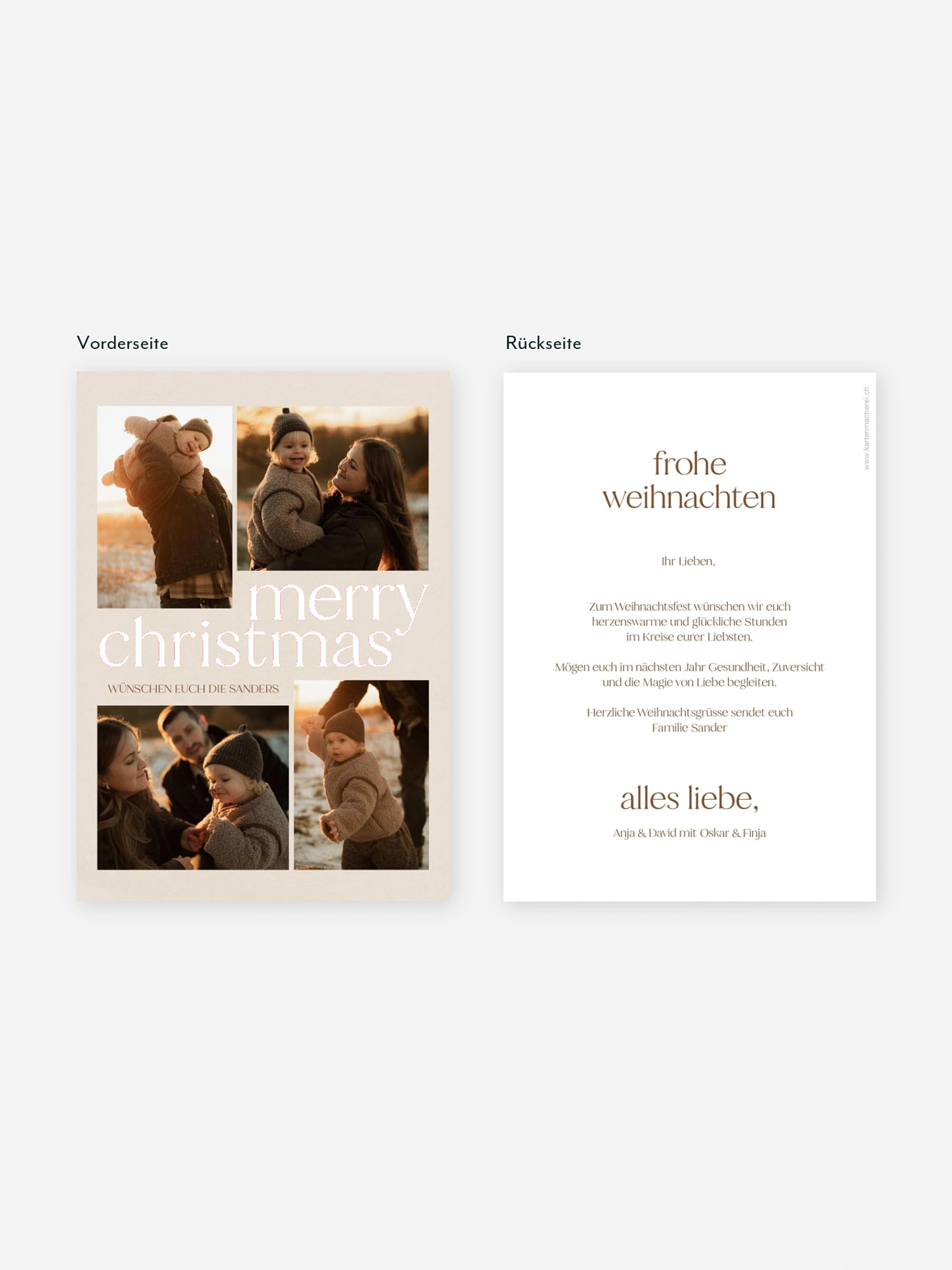 Weihnachtskarte Moments of joy
