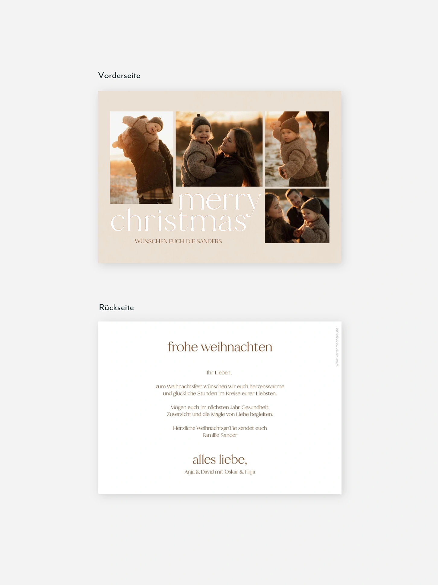 Weihnachtskarte Moments of joy