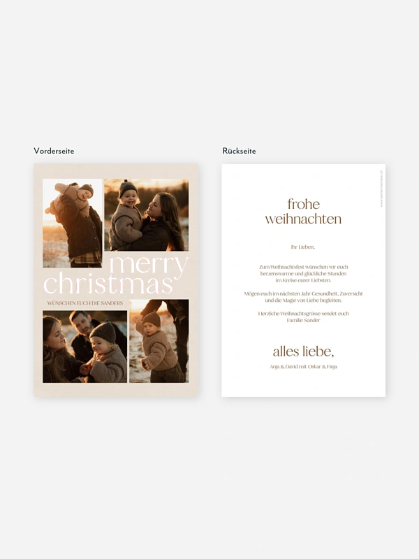 Weihnachtskarte Moments of joy