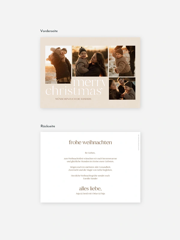Weihnachtskarte Moments of joy