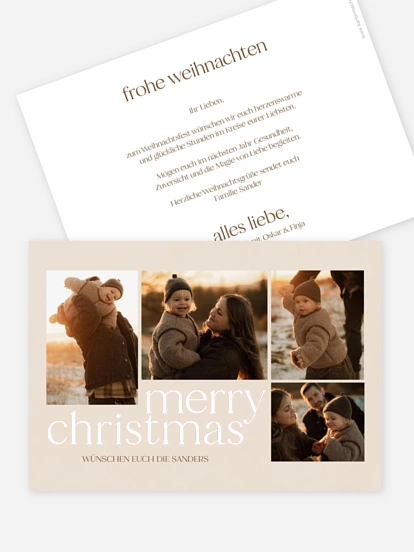 Weihnachtskarte Moments of joy