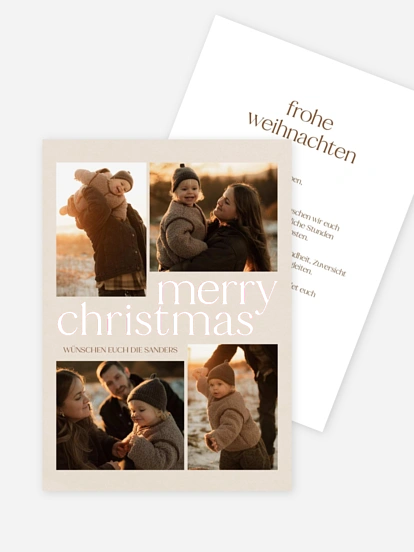 Weihnachtskarte Moments of joy