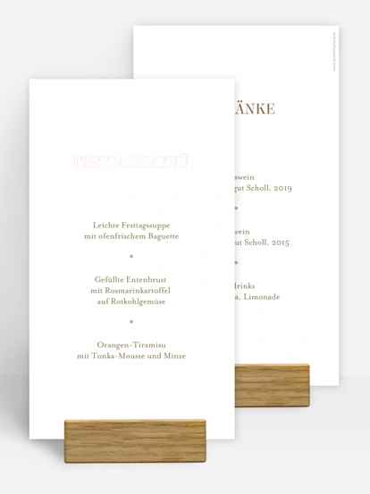 Menükarten Weihnachten Happiest Holidays