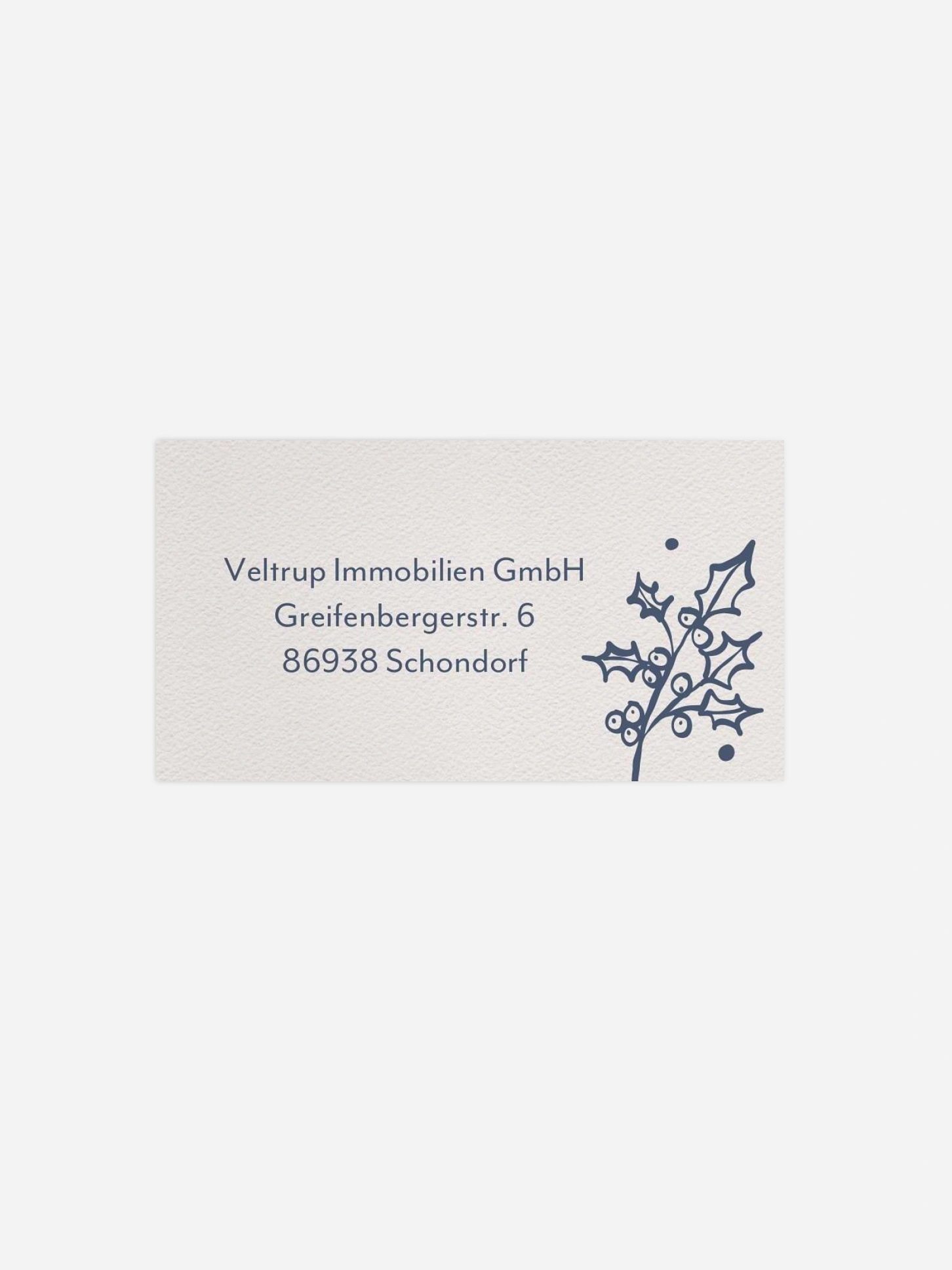 Empfängeraufkleber geschäftl. Weihnachten Jolly Details