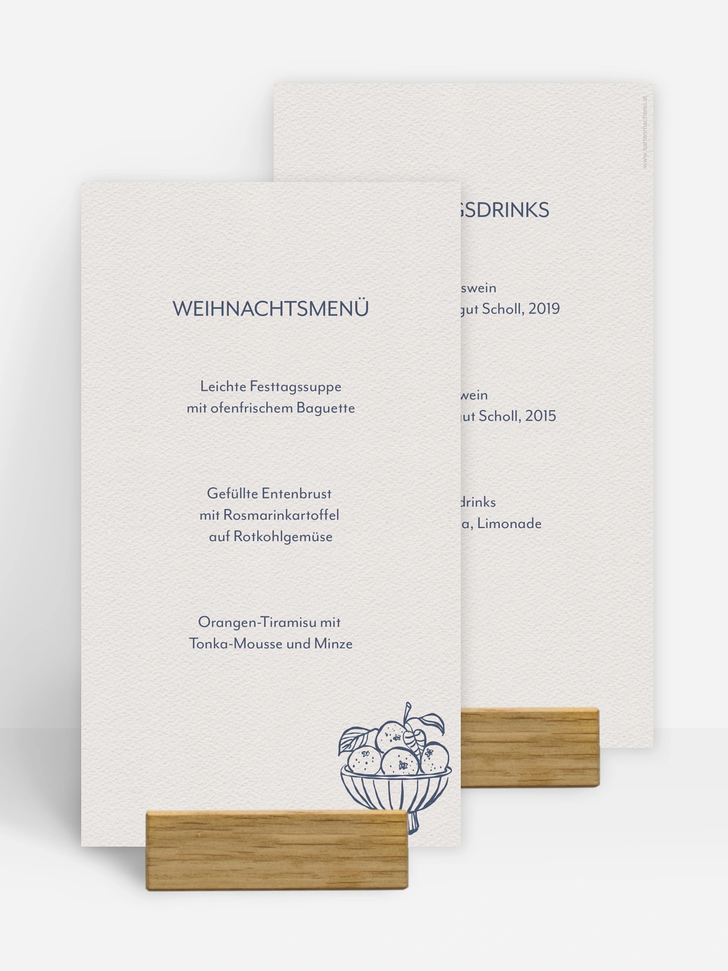 Menükarten Weihnachten Jolly Details