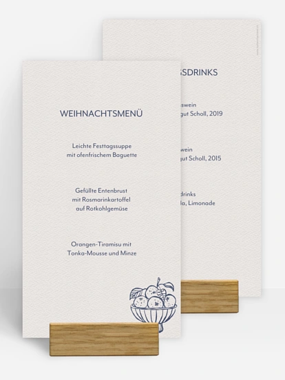 Menükarten Weihnachten Jolly Details