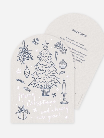 Geschäftliche Weihnachtskarte Jolly Details