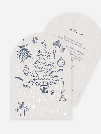 Geschäftliche Weihnachtskarte Jolly Details