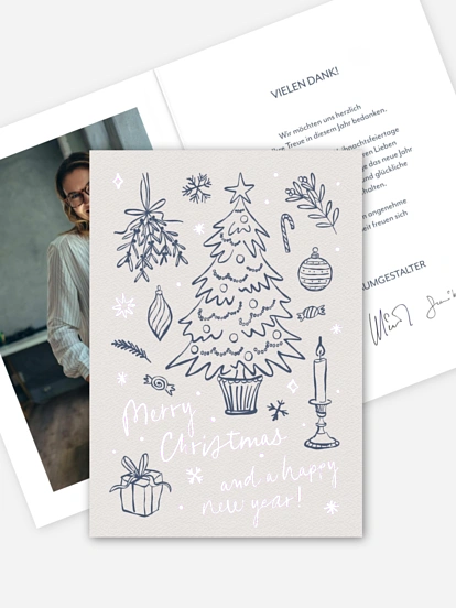 Geschäftliche Weihnachtskarte Jolly Details