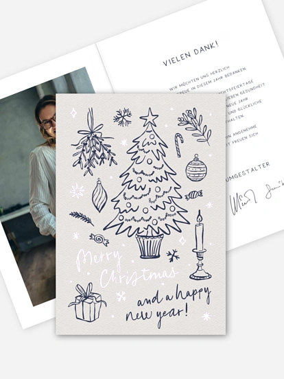 Geschäftliche Weihnachtskarte Jolly Details