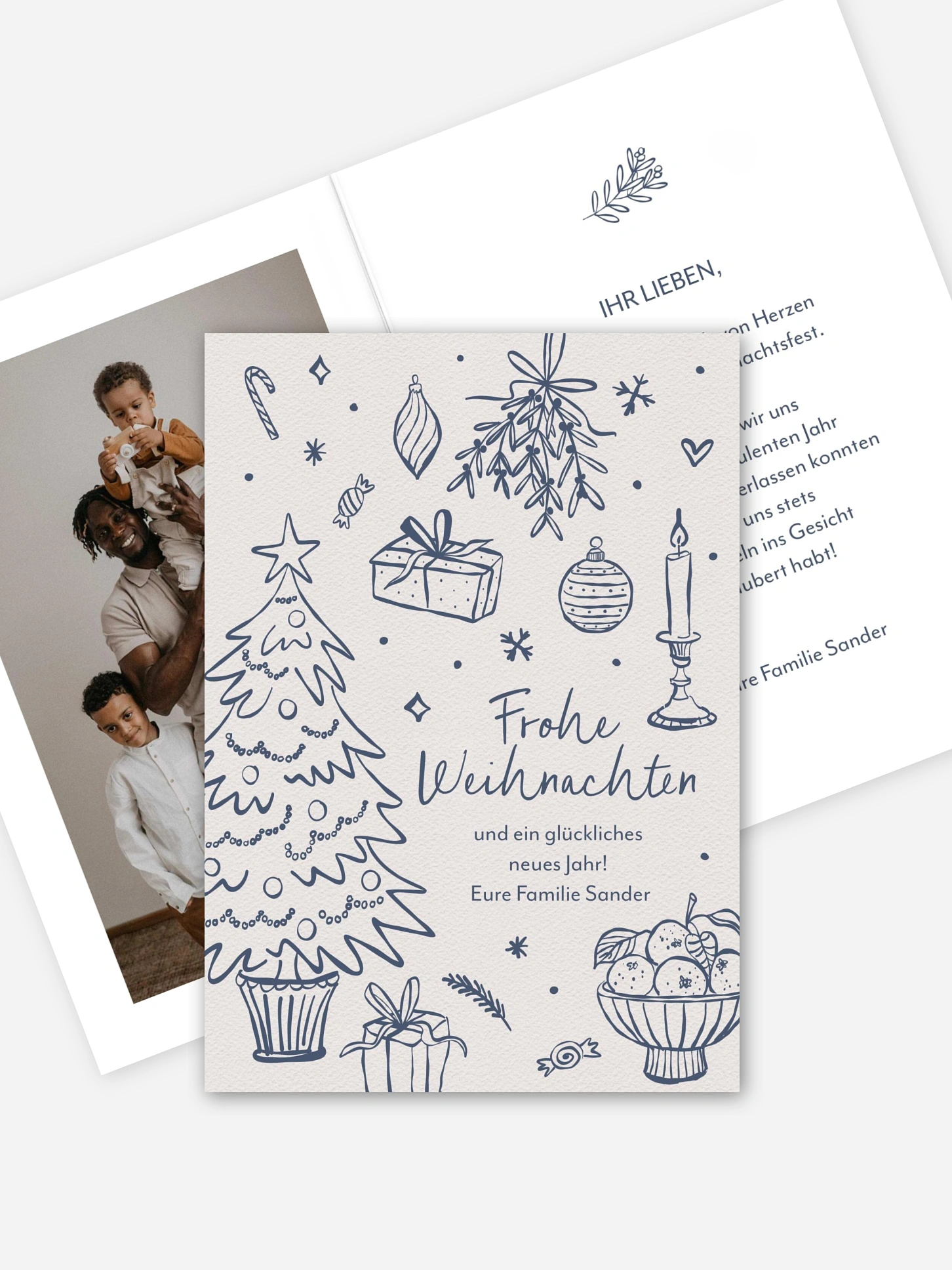 Weihnachtskarte Jolly Details