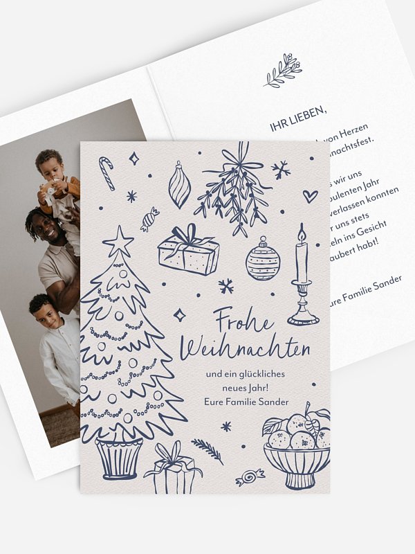 Weihnachtskarte Jolly Details