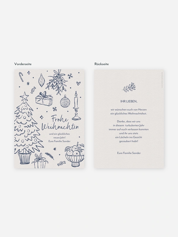 Weihnachtskarte Jolly Details