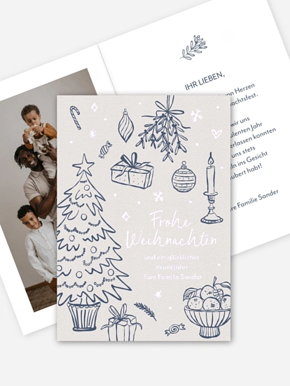 Weihnachtskarte Jolly Details