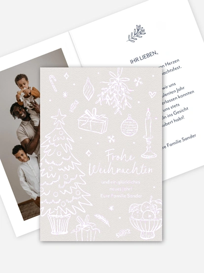 Weihnachtskarte Jolly Details