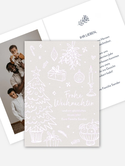 Weihnachtskarte Jolly Details