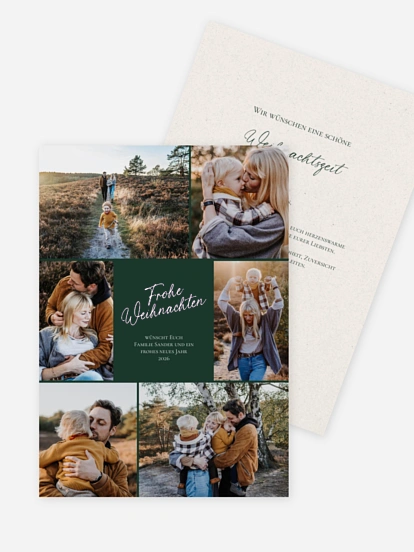 Weihnachtskarte Thankful for you